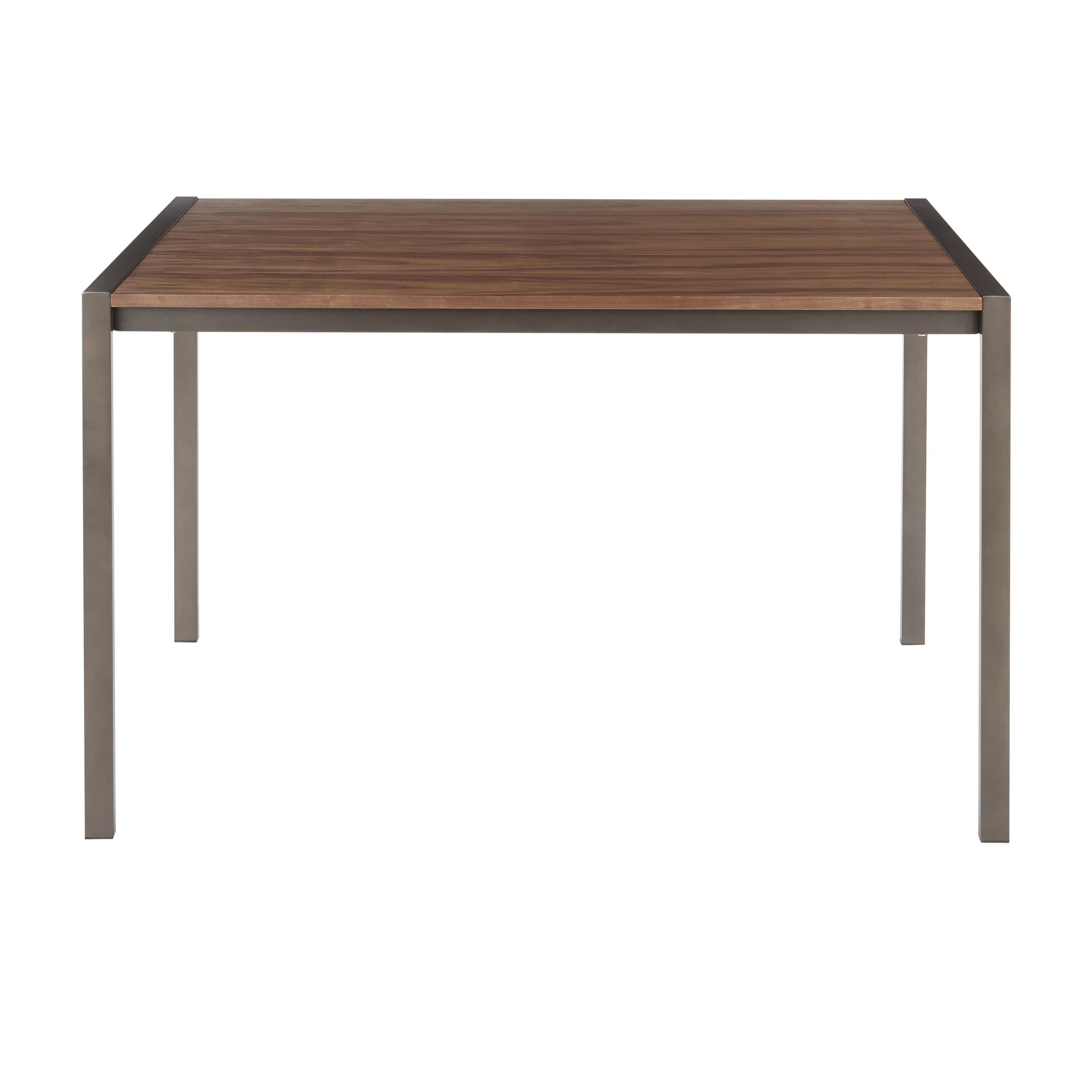 Fuji Industrial Antique Metal and Walnut Wood Dining Table 12 Fuji Industrial Antique Metal and Walnut Wood Dining Table - Image 12