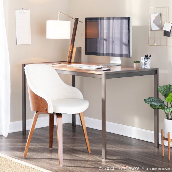 Fuji Industrial Antique Metal and Walnut Wood Dining Table 5