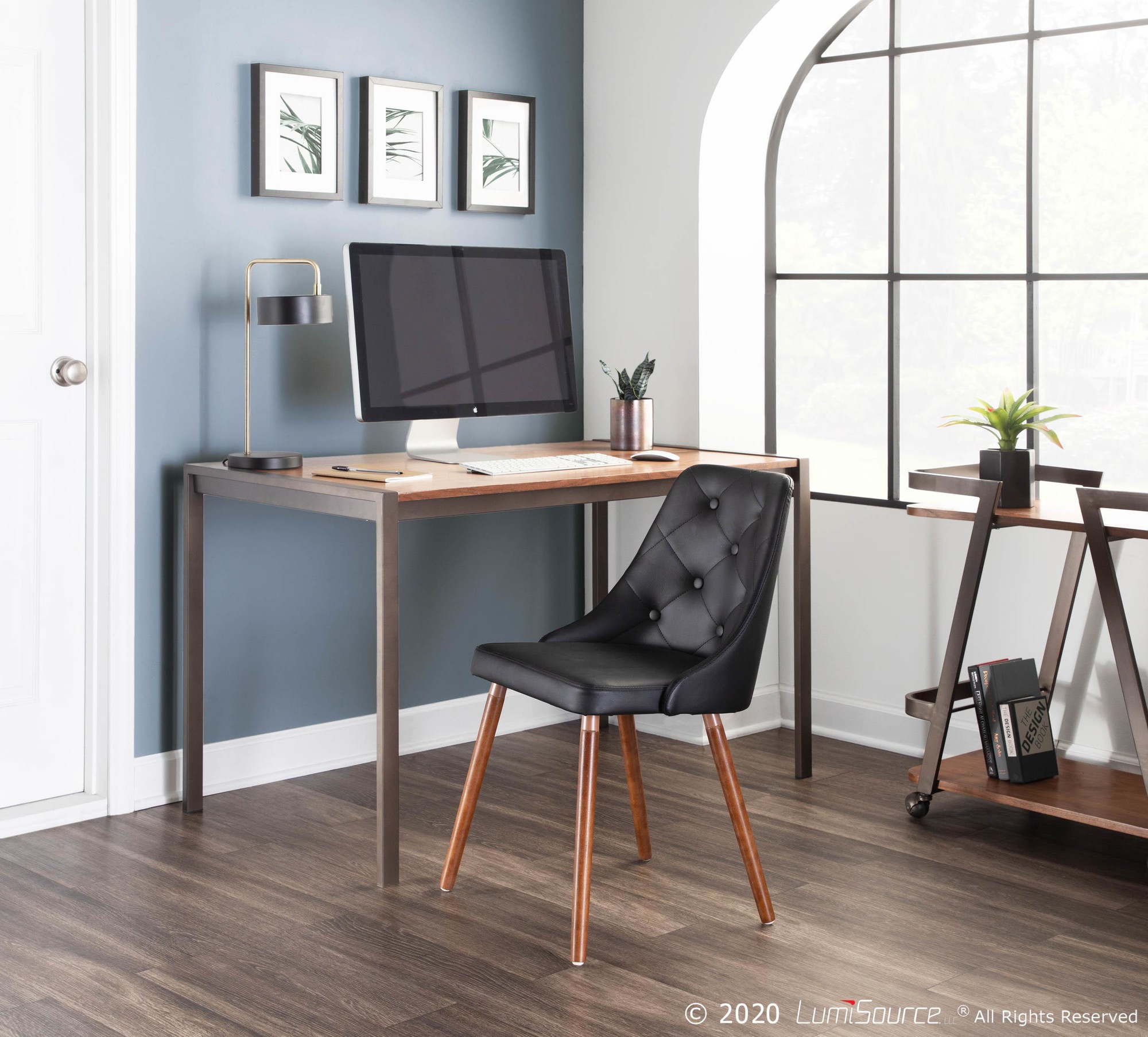 Fuji Industrial Antique Metal and Walnut Wood Dining Table 7 Fuji Industrial Antique Metal and Walnut Wood Dining Table - Image 7