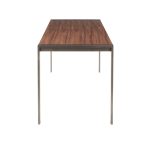 Fuji Industrial Antique Metal and Walnut Wood Dining Table 24 Fuji Industrial Antique Metal and Walnut Wood Dining Table