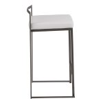 Fuji Industrial Antique White Faux Leather Counter Stools (Set of 2) 17 Fuji Industrial Antique White Faux Leather Counter Stools (Set of 2)