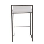 Fuji Industrial Antique White Faux Leather Counter Stools (Set of 2) 19 Fuji Industrial Antique White Faux Leather Counter Stools (Set of 2)