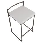Fuji Industrial Antique White Faux Leather Counter Stools (Set of 2) 21 Fuji Industrial Antique White Faux Leather Counter Stools (Set of 2)