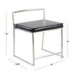 Fuji White Contemporary Stackable Dining Chairs (Set of 2) 23 Fuji White Contemporary Stackable Dining Chairs (Set of 2)