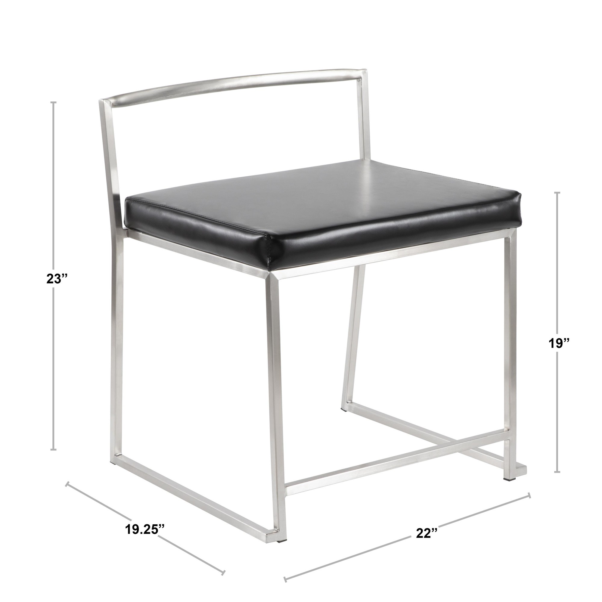 Fuji White Contemporary Stackable Dining Chairs (Set of 2) 11 Fuji White Contemporary Stackable Dining Chairs (Set of 2) - Image 11