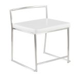 Fuji White Contemporary Stackable Dining Chairs (Set of 2) 16 Fuji White Contemporary Stackable Dining Chairs (Set of 2)