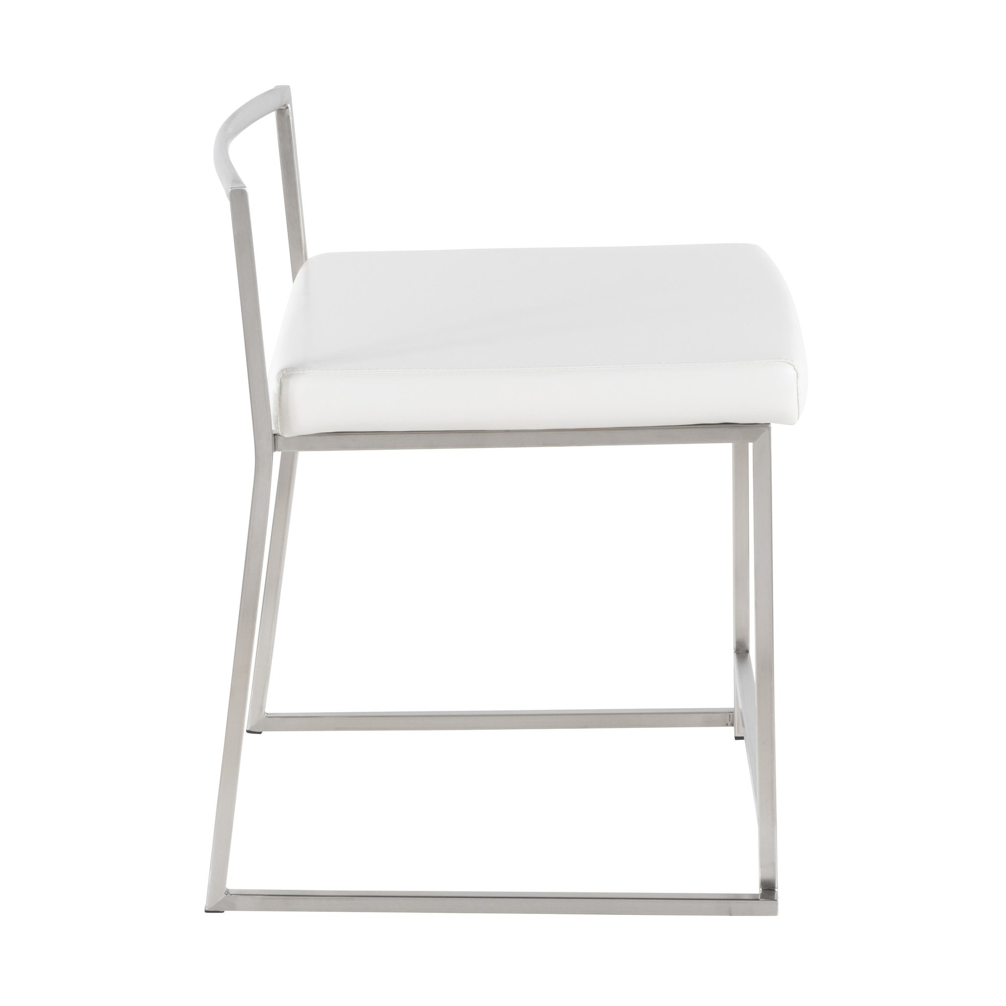 Fuji White Contemporary Stackable Dining Chairs (Set of 2) 5 Fuji White Contemporary Stackable Dining Chairs (Set of 2) - Image 5