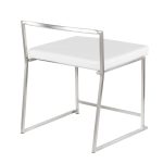 Fuji White Contemporary Stackable Dining Chairs (Set of 2) 18 Fuji White Contemporary Stackable Dining Chairs (Set of 2)