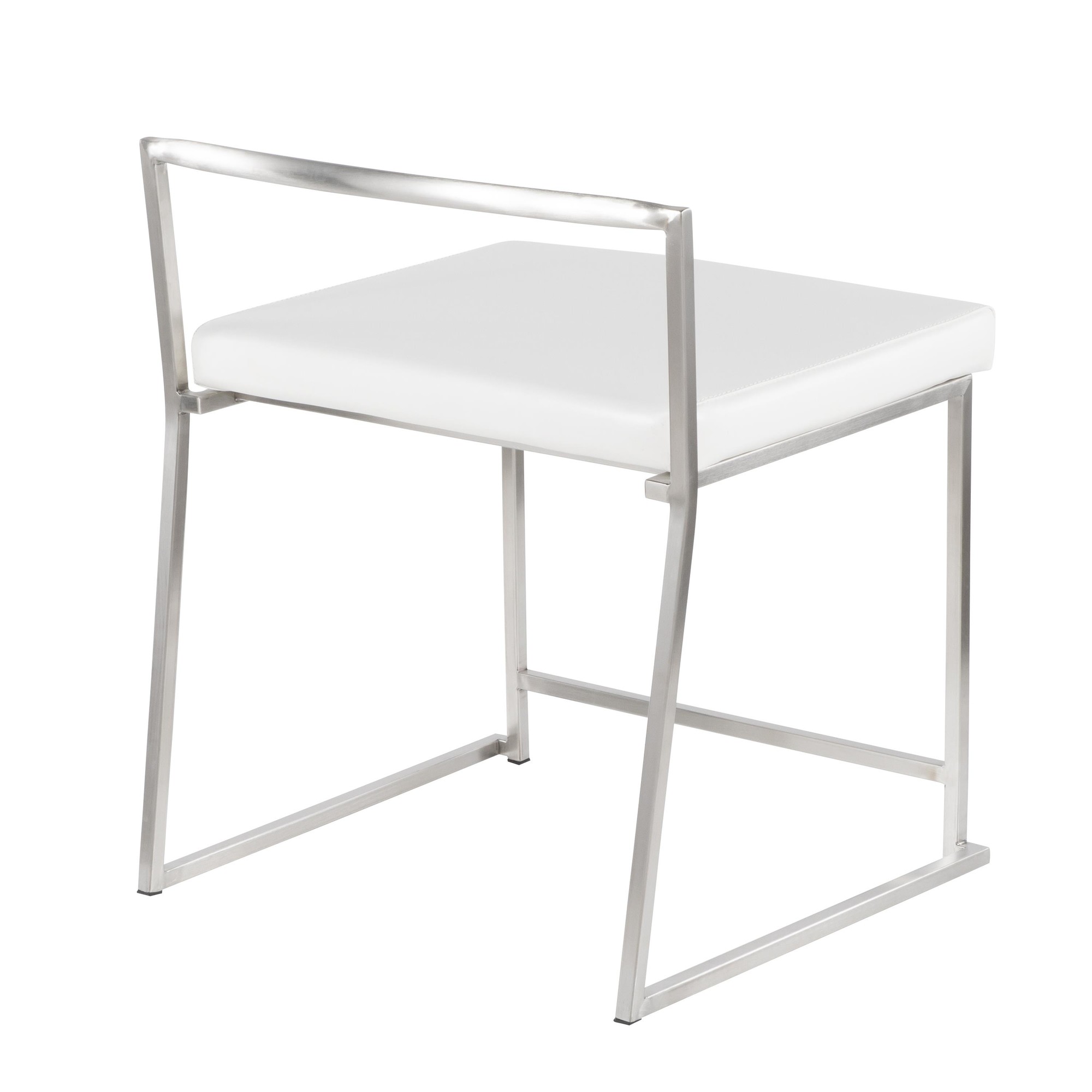 Fuji White Contemporary Stackable Dining Chairs (Set of 2) 6 Fuji White Contemporary Stackable Dining Chairs (Set of 2) - Image 6