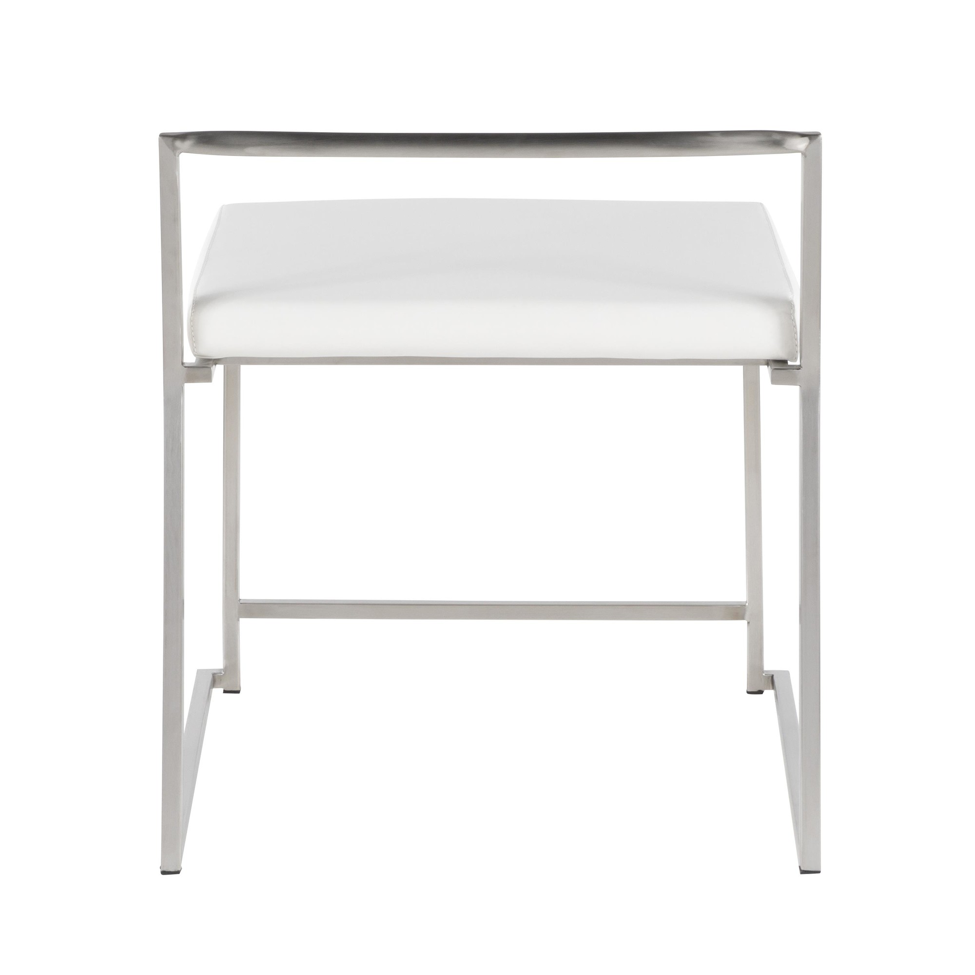 Fuji White Contemporary Stackable Dining Chairs (Set of 2) 7 Fuji White Contemporary Stackable Dining Chairs (Set of 2) - Image 7