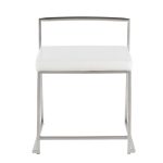 Fuji White Contemporary Stackable Dining Chairs (Set of 2) 20 Fuji White Contemporary Stackable Dining Chairs (Set of 2)