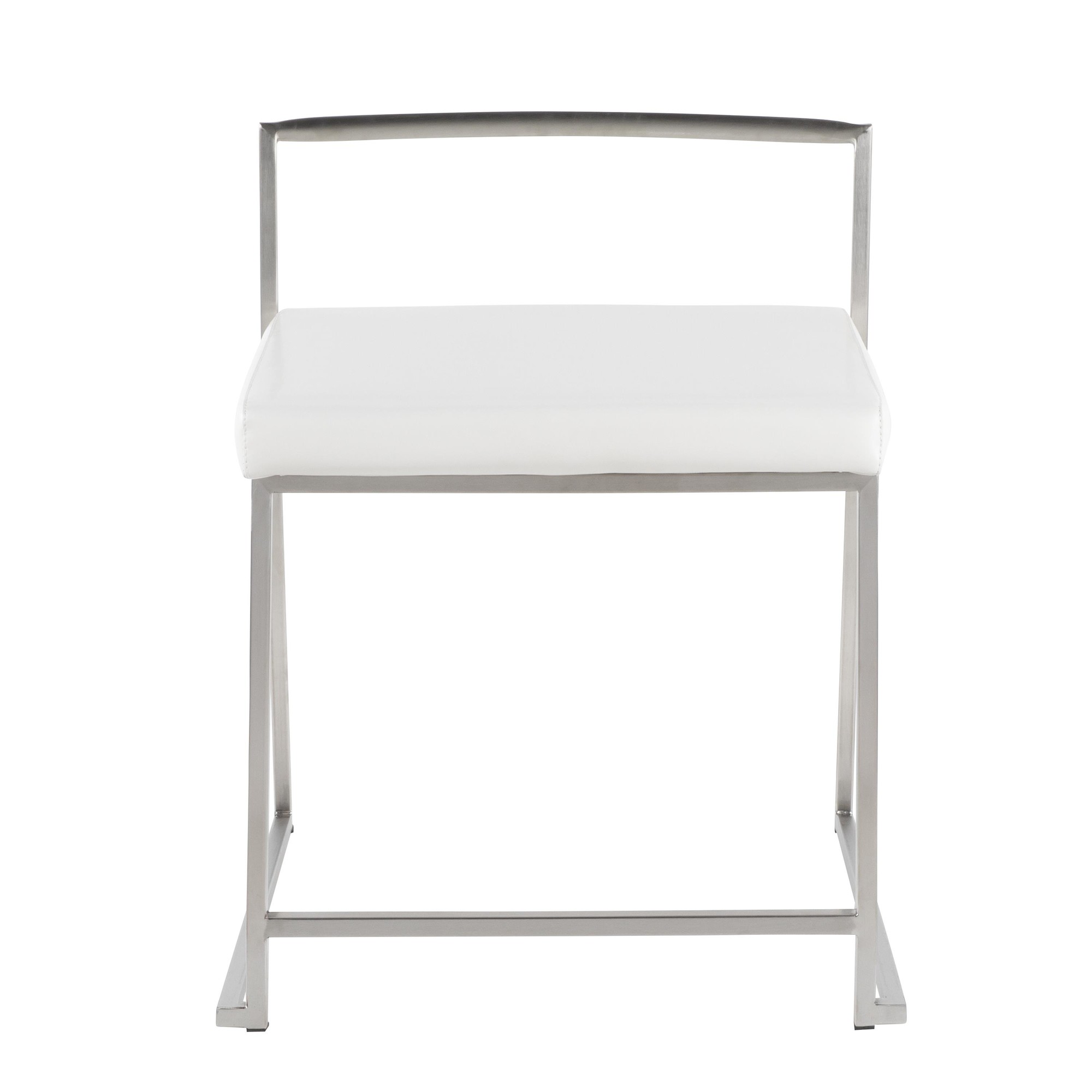 Fuji White Contemporary Stackable Dining Chairs (Set of 2) 8 Fuji White Contemporary Stackable Dining Chairs (Set of 2) - Image 8