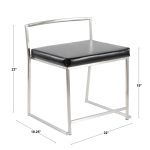 Fuji White Contemporary Stackable Dining Chairs (Set of 2) 22 Fuji White Contemporary Stackable Dining Chairs (Set of 2)