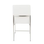 Fuji White Faux Leather Stainless Steel Contemporary Dining Chairs (Set of 2) 24 Fuji White Faux Leather Stainless Steel Contemporary Dining Chairs (Set of 2)