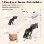 Zero Gravity Full Body Massage Chair with SL Track Heating 18 Zero Gravity Full Body Massage Chair with SL Track Heating