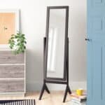 Freestanding Full Length Cheval Mirror with Tilt in Espresso