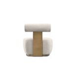 GETZ Buff Fabric Lounge Chair with Patina Bronze Frame 9 GETZ Buff Fabric Lounge Chair with Patina Bronze Frame