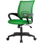 Green Ergonomic Mesh Office Chair with Armrests and Wheels