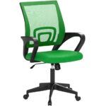 Green Ergonomic Mesh Office Chair with Armrests and Wheels