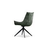 GIULIA Forest Green Fabric Swivel Dining Chair 10 GIULIA Forest Green Fabric Swivel Dining Chair
