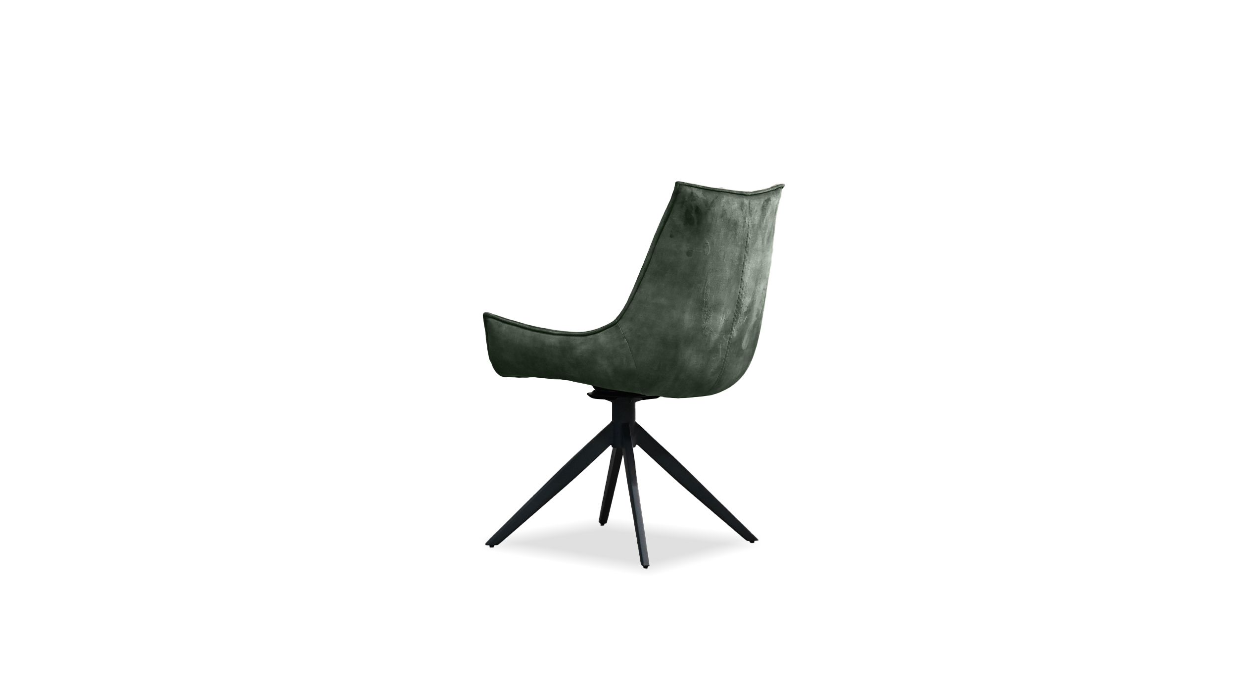 GIULIA Forest Green Fabric Swivel Dining Chair 4 GIULIA Forest Green Fabric Swivel Dining Chair - Image 4