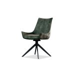 GIULIA Forest Green Fabric Swivel Dining Chair 7 GIULIA Forest Green Fabric Swivel Dining Chair