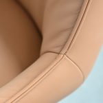 GIULIA Golden Rum Leather Swivel Dining Chair 12 GIULIA Golden Rum Leather Swivel Dining Chair