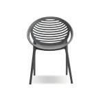 GRAVELY Grey Polypropylene Stackable Outdoor Dining Chairs 7 GRAVELY Grey Polypropylene Stackable Outdoor Dining Chairs