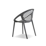 GRAVELY Grey Polypropylene Stackable Outdoor Dining Chairs 9 GRAVELY Grey Polypropylene Stackable Outdoor Dining Chairs