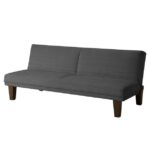 Grey Microfiber Adjustable Futon Sofa Bed for Living Rooms 6 Grey Microfiber Adjustable Futon Sofa Bed for Living Rooms