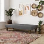 Grey Microfiber Adjustable Futon Sofa Bed for Living Rooms 10 Grey Microfiber Adjustable Futon Sofa Bed for Living Rooms