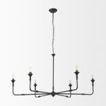 Gabriel Large Matte Black Chandelier