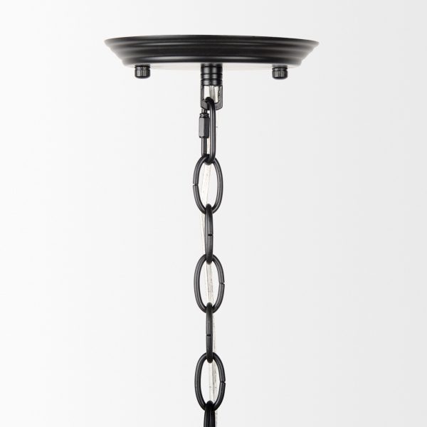 Gabriel Large Matte Black Chandelier 3