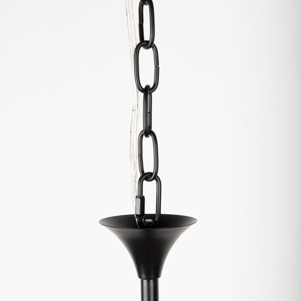 Gabriel Large Matte Black Chandelier 5