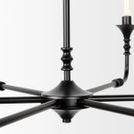 Gabriel Large Matte Black Chandelier