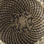 Gaia 17.7L x 17.7W x 20.5H Set of 3 Light and Dark Brown Cross Patterend Belly Seagrass Basket