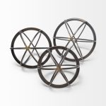 Galenna II (Medium) 9L x 9W Black Metal Circular Decorative Orb