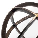 Galenna II (Medium) 9L x 9W Black Metal Circular Decorative Orb