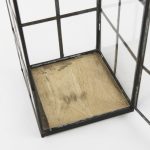 Gamfield 6.1L x 6.1W x 13.4H Medium Black Metal and Glass Lantern