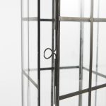 Gamfield 6.1L x 6.1W x 16.7H Large Black Metal and Glass Lantern
