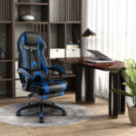 Ergonomic Racing Style Gaming Chair with Footrest and Lumbar Support