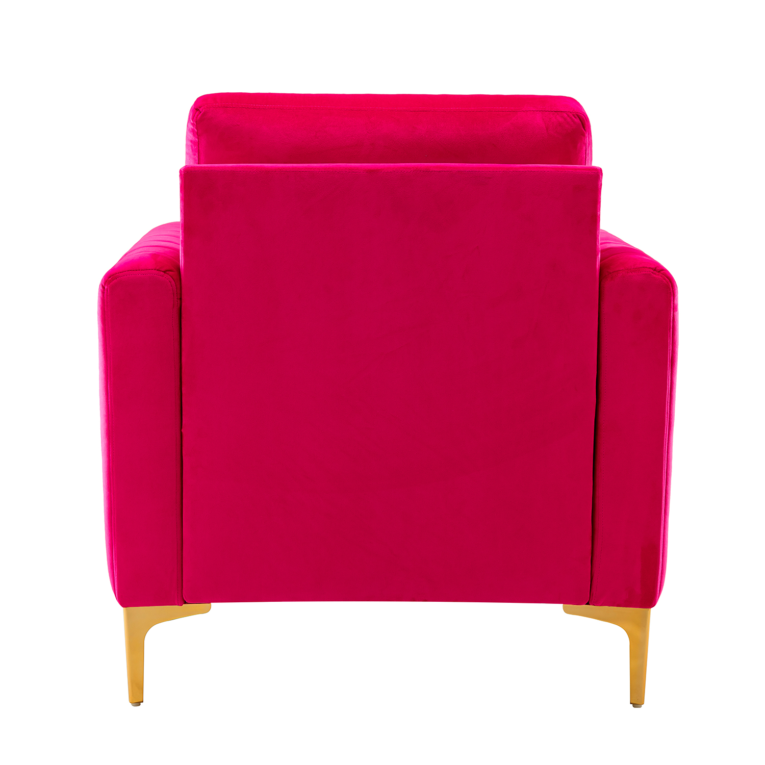 Ganymedes Fuchsia Velvet Glam Tufted Accent Club Chair 4 Ganymedes Fuchsia Velvet Glam Tufted Accent Club Chair - Image 4