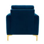 Ganymedes Navy Velvet Glam Tufted Accent Club Chair