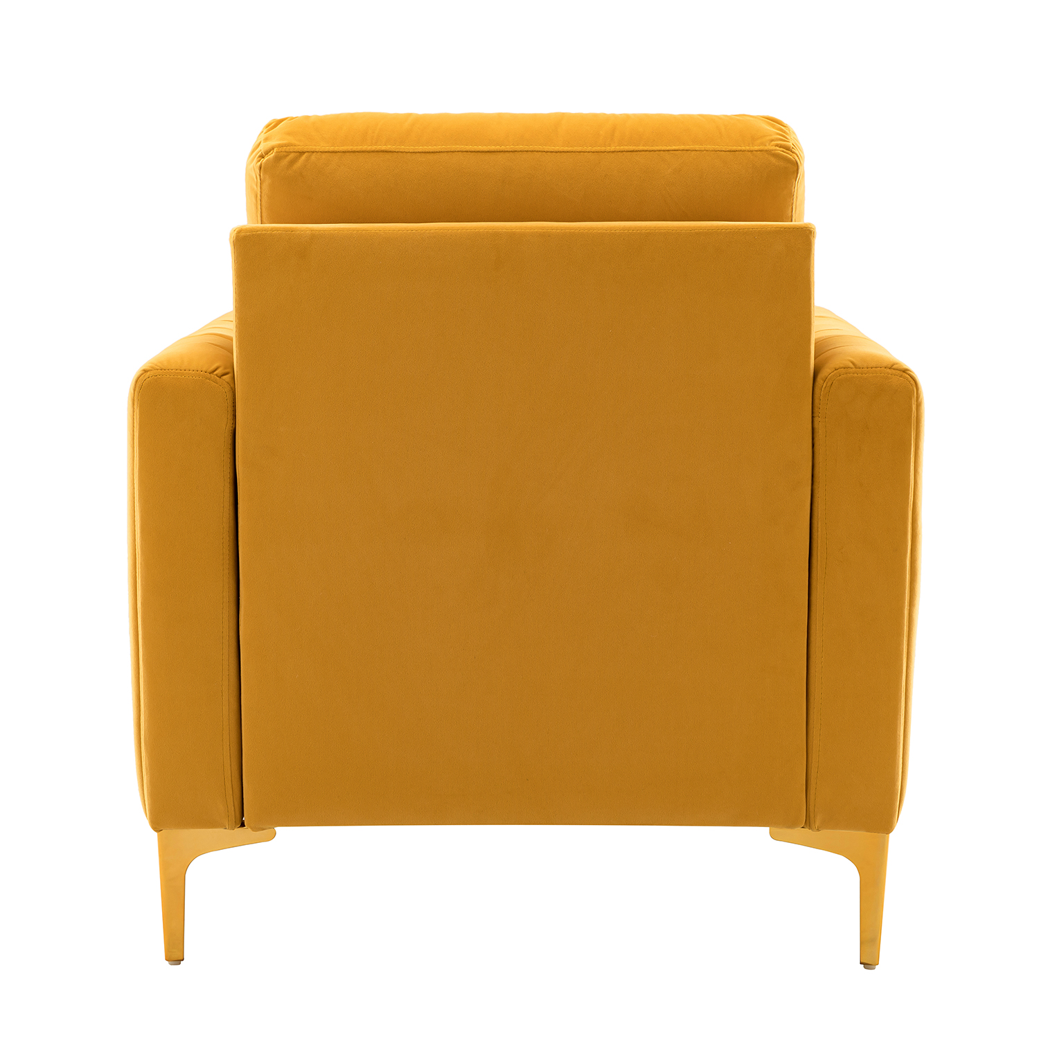 Ganymedes Velvet Glam Tufted Accent Club Chair Mustard 4 Ganymedes Velvet Glam Tufted Accent Club Chair Mustard - Image 4