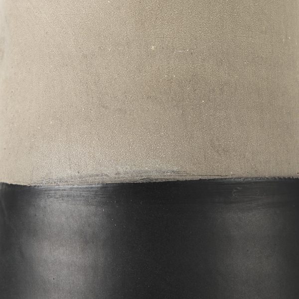 Garand Large 18.8H Two Toned BlackNatural Ceramic Jug 12