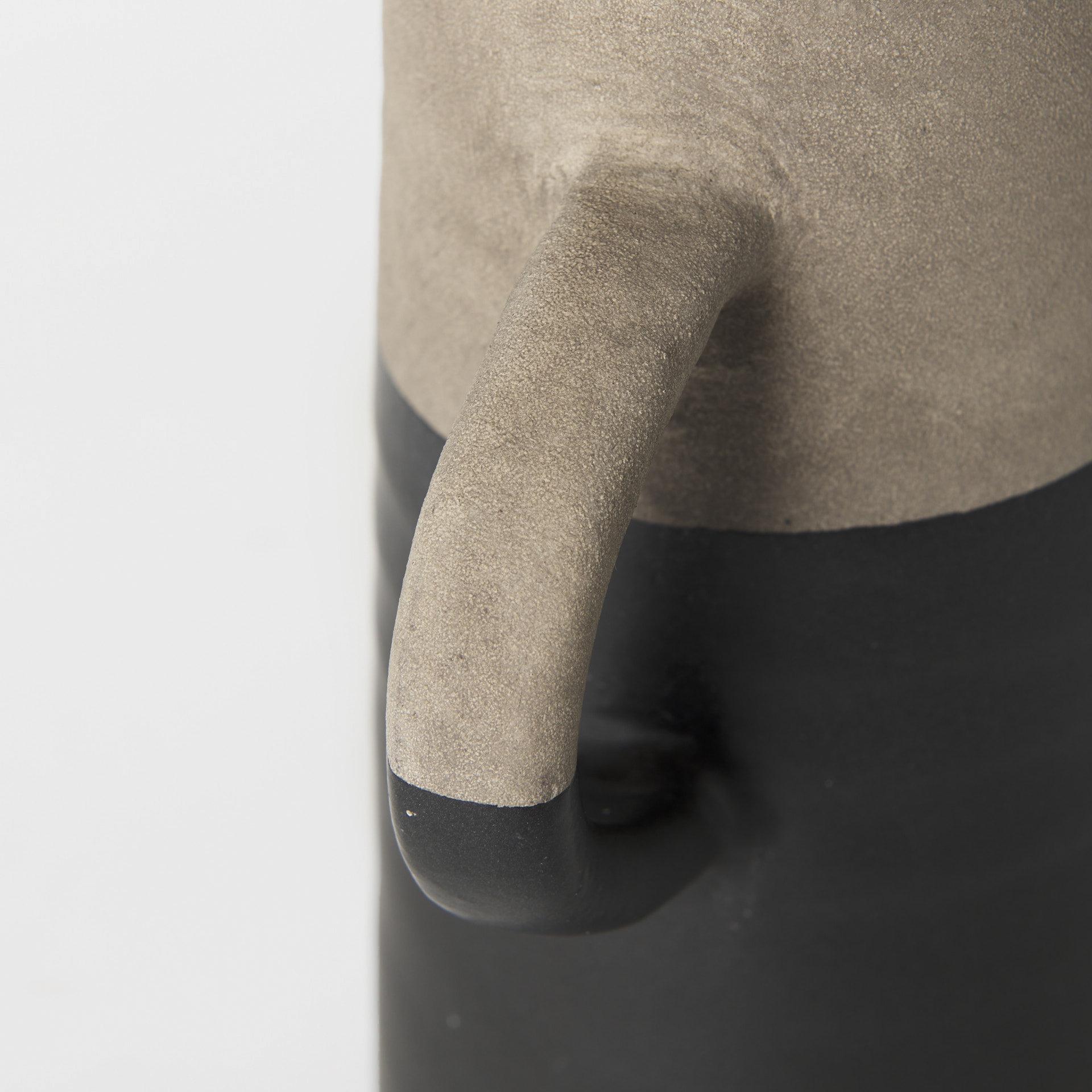 Garand Small 13H Two-Toned Black/Natural Ceramic Jug 12 Garand Small 13H Two-Toned Black/Natural Ceramic Jug - Image 12