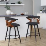 Gardenia 25 Contemporary Charcoal Swivel Counter Stools (Set of 2) 12 Gardenia 25 Contemporary Charcoal Swivel Counter Stools (Set of 2)