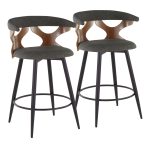 Gardenia 25 Contemporary Charcoal Swivel Counter Stools (Set of 2) 13 Gardenia 25 Contemporary Charcoal Swivel Counter Stools (Set of 2)