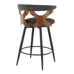 Gardenia 25 Contemporary Charcoal Swivel Counter Stools (Set of 2) 16 Gardenia 25 Contemporary Charcoal Swivel Counter Stools (Set of 2)