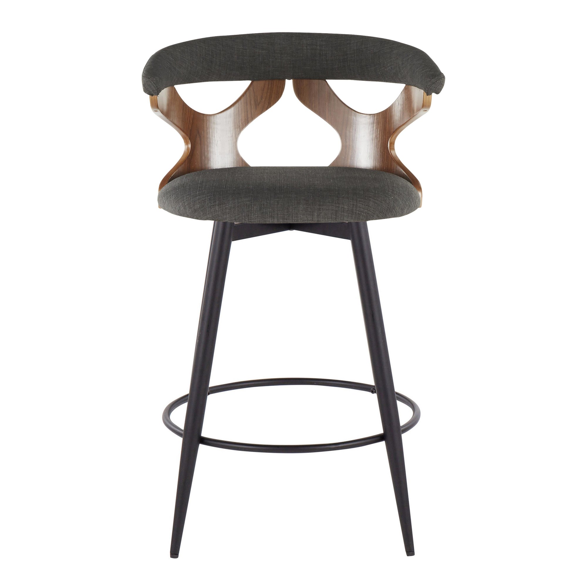 Gardenia 25 Contemporary Charcoal Swivel Counter Stools (Set of 2) 8 Gardenia 25 Contemporary Charcoal Swivel Counter Stools (Set of 2) - Image 8